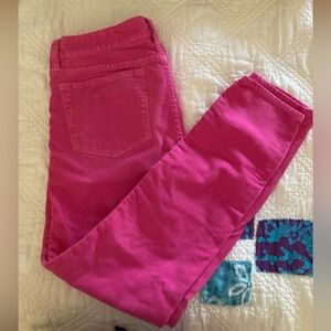 J Crew Hot Pink Corduroy Pants 27